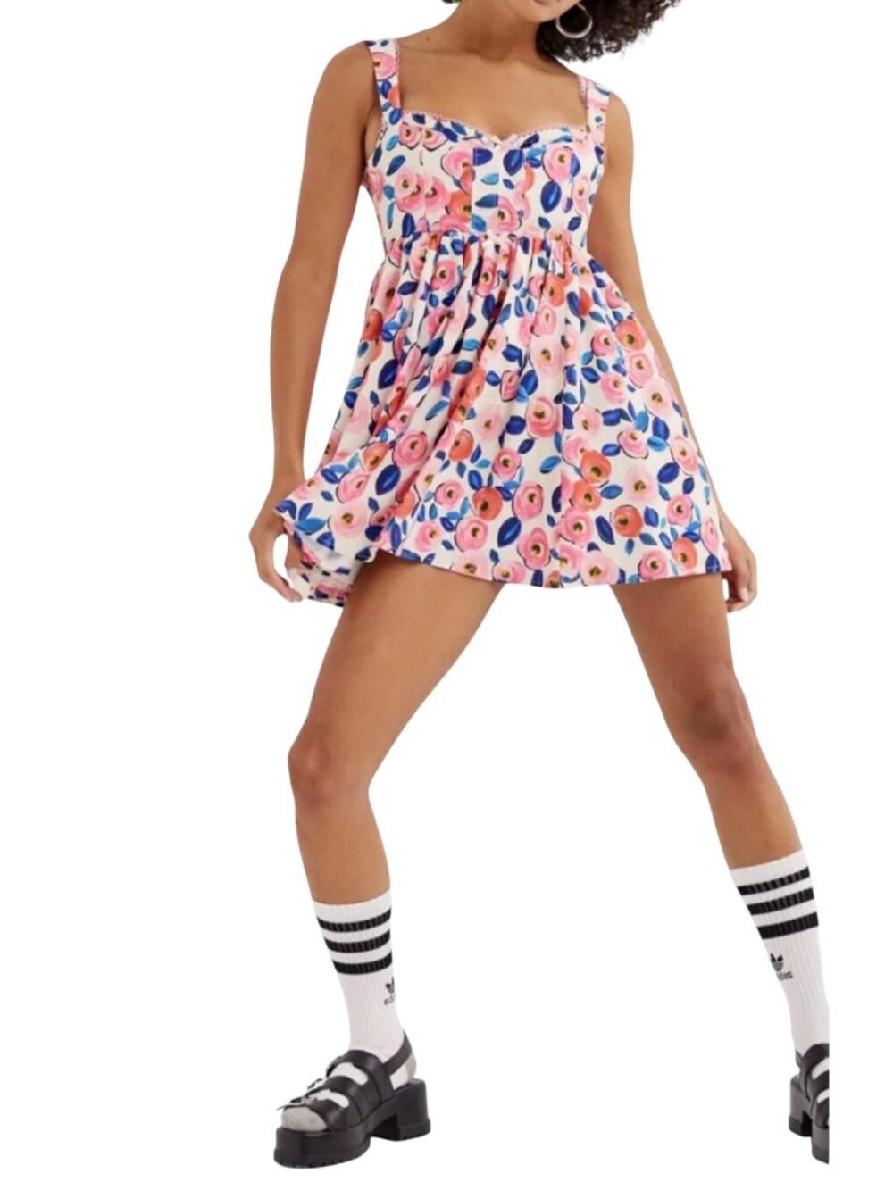 For Love & Lemons Gianna Floral Mini Dress NWT Medium Cottagecore